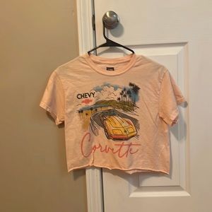 cropped corvette t shirt